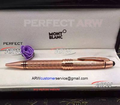 Perfect Replica Montblanc John F Kennedy Rose Gold Steel Ballpoint Pen